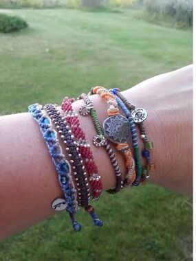 Boho Multicolor Braided Friendship Bracelet Stack